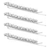 2 Pairs Clear Crystal Hair Barrette Pins Beautiful Hair Jewelry Accessories for Women - Silver Bobby Pins with Decorative Rhinestones view 1