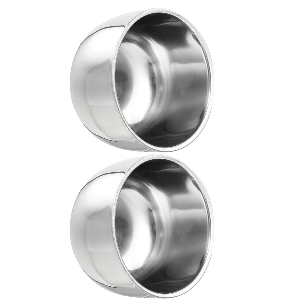 Beaupretty 2pcs Stainless Steel Shaving Bowl for Men Bubble Bowl for Easy Lathering and Travel-friendly Shaving Cup Elegant Design