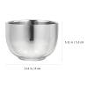 Beaupretty 2pcs Stainless Steel Shaving Bowl for Men Bubble Bowl for Easy Lathering and Travel-friendly Shaving Cup Elegant Design view 2