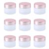 Healthcom 10 Pcs 15 Gram/15ml Empty Jars Clear Frosted Glass Cream Jar Pot Bottles with Rose Gold Lids Cosmetic Container Refillable Glass Eye Cream Jar Pot for Face Lotion Eyeshadow Lip Balms view 1