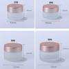 Healthcom 10 Pcs 15 Gram/15ml Empty Jars Clear Frosted Glass Cream Jar Pot Bottles with Rose Gold Lids Cosmetic Container Refillable Glass Eye Cream Jar Pot for Face Lotion Eyeshadow Lip Balms view 2