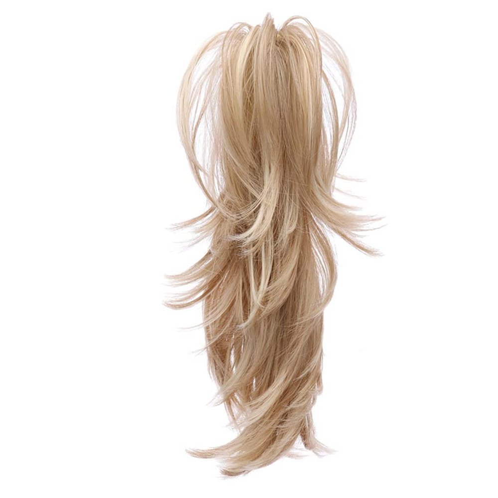 14Inch Synthetic Claw Ponytail Or Chignon Stylish Hair Exension Wavy Ponytail Bun Hairpieces F18-613