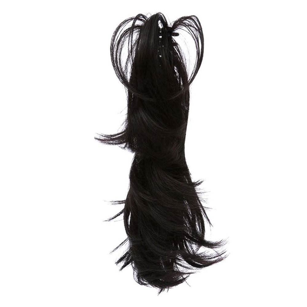 14Inch Synthetic Claw Ponytail Or Chignon Stylish Hair Exension Wavy Ponytail Bun Hairpieces black brown