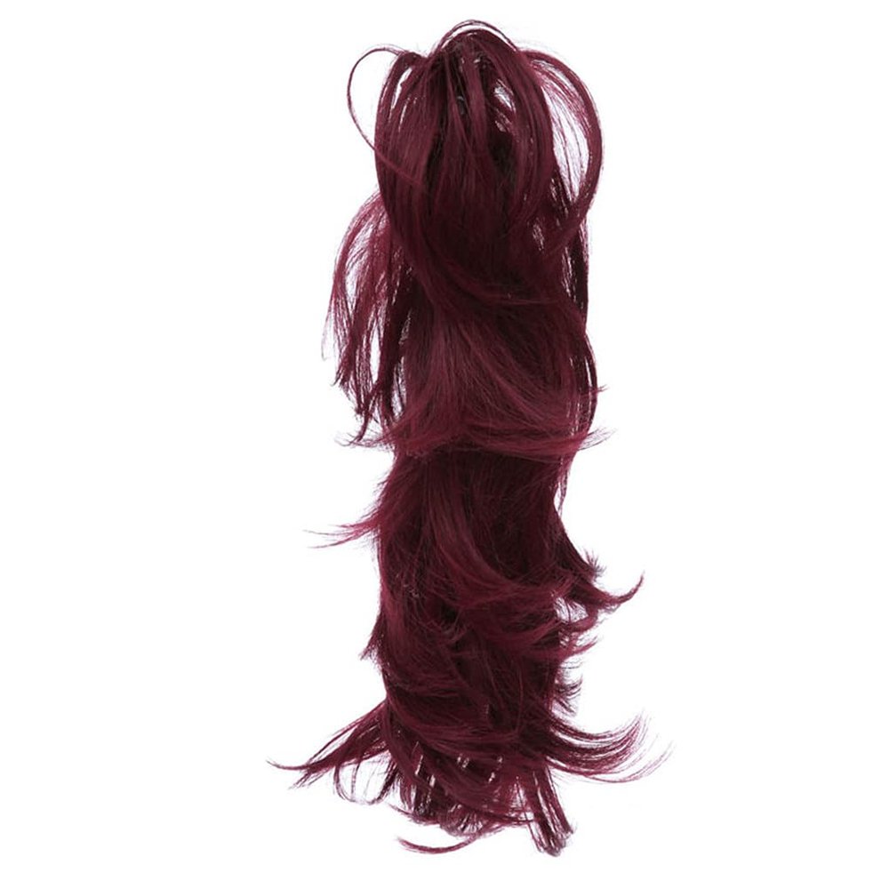 14Inch Synthetic Claw Ponytail Or Chignon Stylish Hair Exension Wavy Ponytail Bun Hairpieces #99J