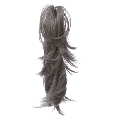 14Inch Synthetic Claw Ponytail Or Chignon Stylish Hair Exension Wavy Ponytail Bun Hairpieces dimgray