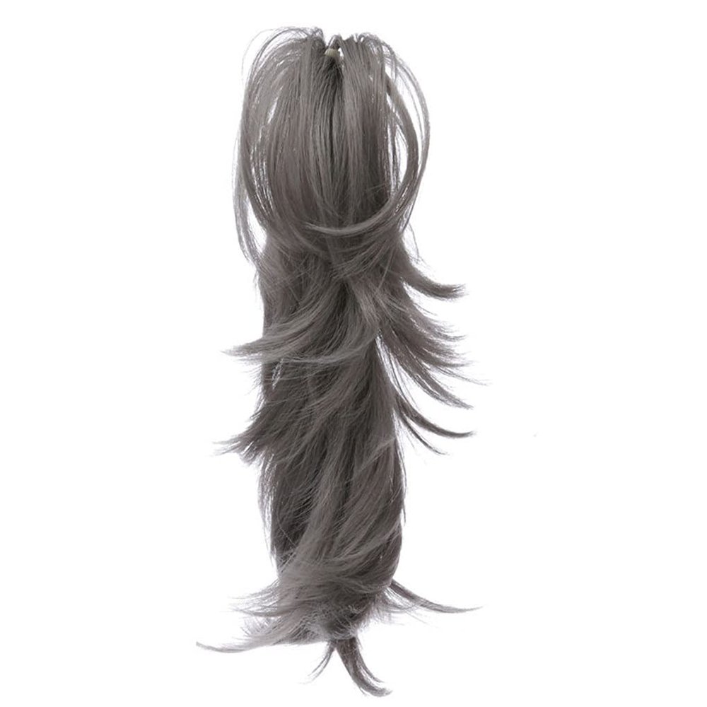 14Inch Synthetic Claw Ponytail Or Chignon Stylish Hair Exension Wavy Ponytail Bun Hairpieces dimgray