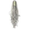 24Inch Long Gray Blonde Wavy Clip On Hairpiece Extensions Ponytail High Temperature Fiber Synthetic Hair Claw Ponytails NC4HL 24inches view 2