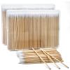 800PCS Pointed Cotton Swabs with Storage Case - 4 inch Microblading Precision Tip Cotton Swabs with Wooden Sticks - for Makeup, Tattoo Permanent Supplies view 1