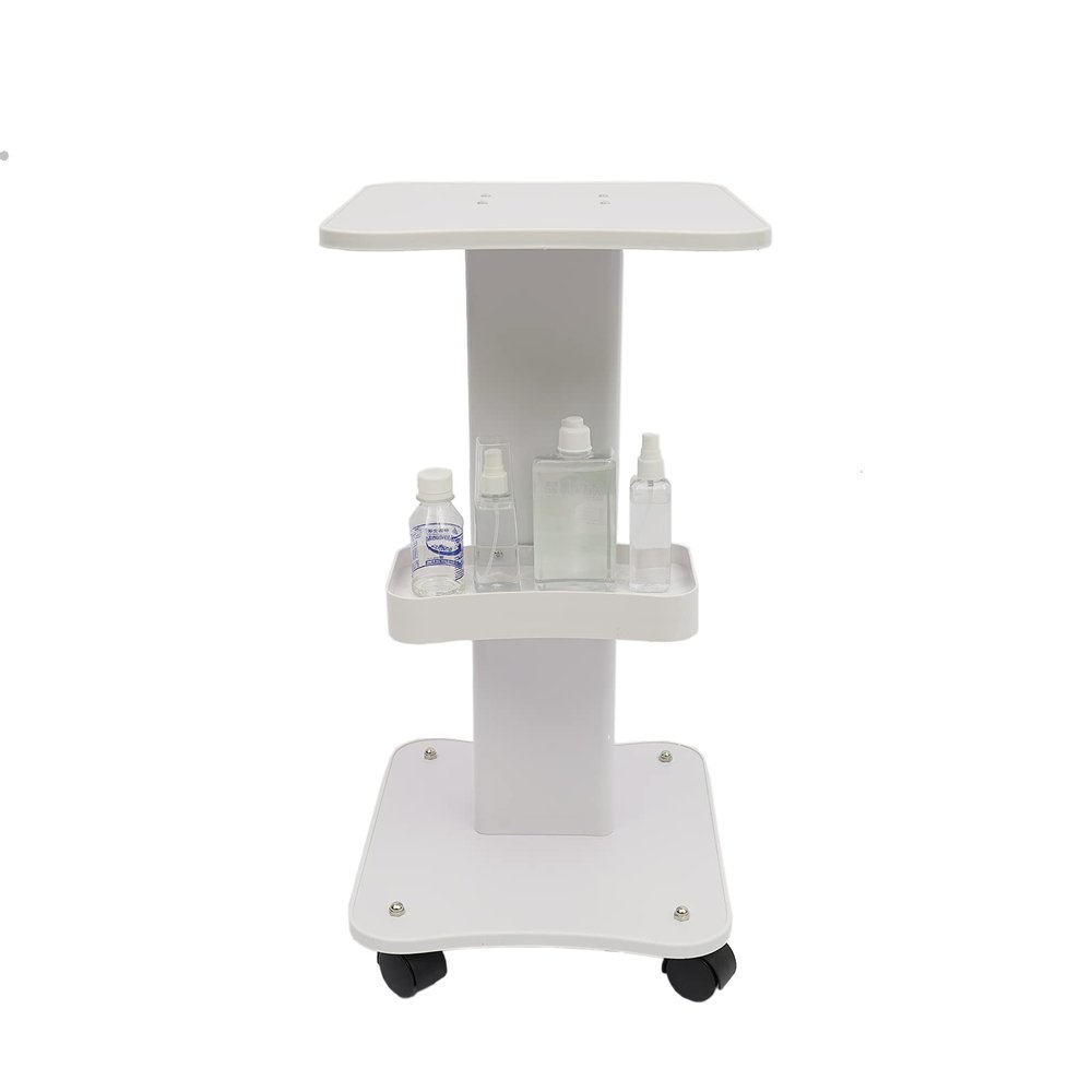 Beauty Salon Trolley Cart, ABS Salon Cart Tray Mobile Storage Cart with Wheels for Beauty Salon Instrument, LxW: 15x19inch, Recommend Load< 30kg