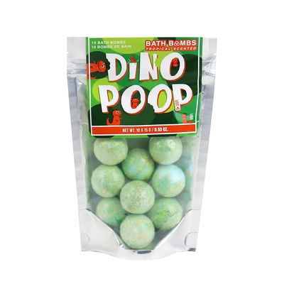 Gift Republic Dino Dinosaur Poop Bath Bombs 10-Pack Tropical Scent 150 Gram