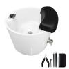 Foot Massager Acrylic Pedicure Sink Foot Spa with Pedicure Foot Rest with Heat Bubble Massage Raised Massage Nodes Health Manicure Basin Colorful Lamp Footbath (Size : Bath+Pedicure) view 1