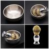 Beaupretty Tool 2pcs Metal Shaving Soap Bowl Shaving Cream Cup Bread Shaving Brush Moustache Grooming Supplies for Men Home Barber Shop Hand Tools view 3