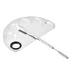 Angzhili 1 Pack Makeup Mixing Palette with Spatula Tool,6x3.9 Inches, Stainless Steel Cosmetic Mixing Palette, Makeup Artist Palette Tray for Mixing Foundations,Lipsticks,Eye Shadow,Nail Art view 1