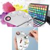 Angzhili 1 Pack Makeup Mixing Palette with Spatula Tool,6x3.9 Inches, Stainless Steel Cosmetic Mixing Palette, Makeup Artist Palette Tray for Mixing Foundations,Lipsticks,Eye Shadow,Nail Art view 2