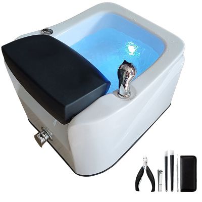 Acrylic Massage Footbath Foot Basin Pedicure Foot Spa Square Footbath With Pedicure Foot Rest With Bubble Jets Foot Bath Acupressure Massage Points Adjustable Water Shower ( Size : Bath+pedicure )
