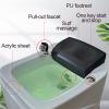 WYOERN Acrylic Massage Footbath Foot Basin Pedicure Foot Spa Square Footbath with Pedicure Foot Rest with Bubble Jets Foot Bath Acupressure Massage Points Adjustable Water Shower (Size : Bath) view 3
