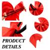 TUUXI 12pcs Large Cheering Bows 8 Inch Red Cheerleading Bows with Elastics Hair Ties Bands Ponytail Holder for Cheerleader Softball Football Competition College Sport view 3