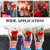 TUUXI 12pcs Large Cheering Bows 8 Inch Red Cheerleading Bows with Elastics Hair Ties Bands Ponytail Holder for Cheerleader Softball Football Competition College Sport view 4