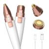 JNATER Eyebrow Razor,Facial Hair Removal for Women, (USB Rechargeable), 2 in 1 Eyebrow Trimmer and 100% Painless Hair Remover with Light for Nose, Lips, Face, Body view 1
