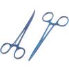 AAProTools Body Piercing Hemostat Mosquito Forceps 5" Straight & Curved Stainless Steel Professional Septum Ear Nipple Belly Nose Tongue Lip Navel Eyebrow (Blue) view 1