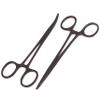 AAProTools Body Piercing Hemostat Mosquito Forceps 5" Straight & Curved Stainless Steel Professional Septum Ear Nipple Belly Nose Tongue Lip Navel Eyebrow (Black) view 1