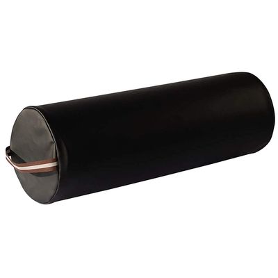 Master Massage 9 inch Extra Large Full Round Massage Bolster,Full Round Massage Bolster Pillow Cushion,100% PU Upholstery Massage Bolster (Black)