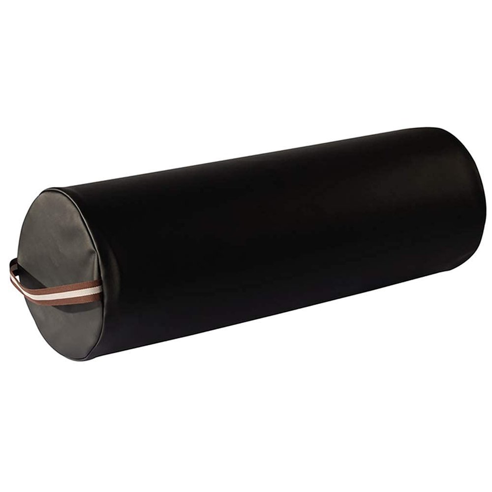 Master Massage 9 inch Extra Large Full Round Massage Bolster,Full Round Massage Bolster Pillow Cushion,100% PU Upholstery Massage Bolster (Black)