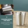 FOMIYES 304 Stainless Steel Shaving Bowl Men's Shaving Soap Dish Brush Set for Travel Home view 4