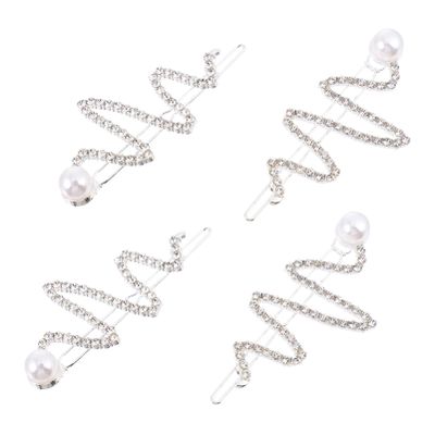 4pcs Hairpin Crystal Hair Clip Women Hair Clip s Crystal Barrette Women Rhinestones Rhinestones Barrette Hair Accessories Hair Accessories