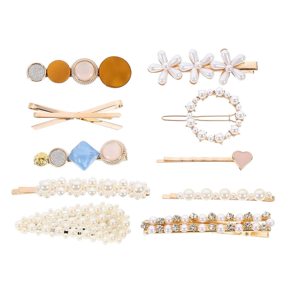 Beaupretty 10pcs Hair Clips Women Elegant Barrettes for Parties Festivals and Events Stylish Hair Accessories for Girls and Ladies