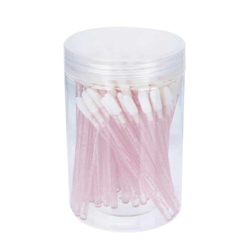 FOMIYES Lip Brush Stick 100pcs Disposable Lip Brushes for Lipstick Gloss Makeup Compact Size Lightweight for