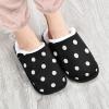 Dussdil Black White Polka Dot House Slippers Home Spa Slippers Memory Foam Closed Toe Slipper Non Slip for Hotel Bedroom Travel Shoes Women Men M view 2