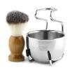 Anbbas Shaving Brush Set for Men Vegan Style Synthetic Badger Hair Shaving Brushes, Stainless Steel Shaving Stand and Bowl, 2 Soaps Perfect for Wet Close Shave view 2