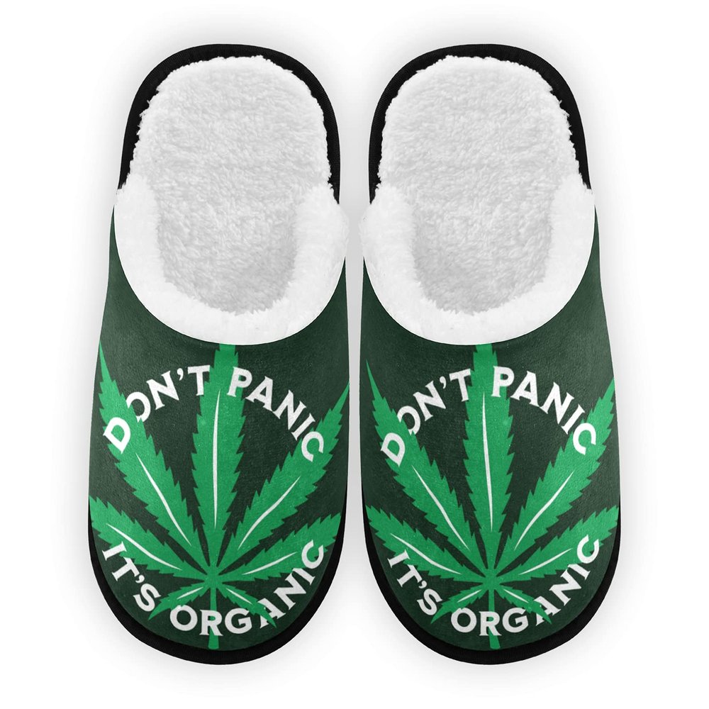 Umidedor Funny Quote Tropical Slippers For Women Girls, Soft Memory Foam Non-Slip Indoor House Slippers Home Shoes For Bedroom Hotel Travel Spa