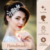 3 Pieces Bride Wedding Hair Comb Rhinestone Silver Bridal Hair Side Comb Crystal Hair Pieces Hair Pin Accessories for Women and Girls view 3