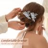 3 Pieces Bride Wedding Hair Comb Rhinestone Silver Bridal Hair Side Comb Crystal Hair Pieces Hair Pin Accessories for Women and Girls view 4