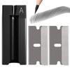 2-in-1 Metal Duckbill-Shape Eyebrow Pencil Shaper with 2 Single Edge Razor Blades - Eye Makeup Shaping Tool for Waterproof Peel Off Brow Pencils - Compact Cosmetic Shaper for Beginners & Professional view 1