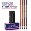 2-in-1 Metal Duckbill-Shape Eyebrow Pencil Shaper with 2 Single Edge Razor Blades - Eye Makeup Shaping Tool for Waterproof Peel Off Brow Pencils - Compact Cosmetic Shaper for Beginners & Professional view 2