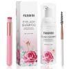 Eyelash Extension Cleanser 60ml +Mascara Wand+ Brush Eyelid Foaming Cleanser,Eyelash Wash and Lash Bath for Extensions,Paraben & Sulfate Free,Makeup Remover,Salon and Home use60ml/2fl.oz view 1