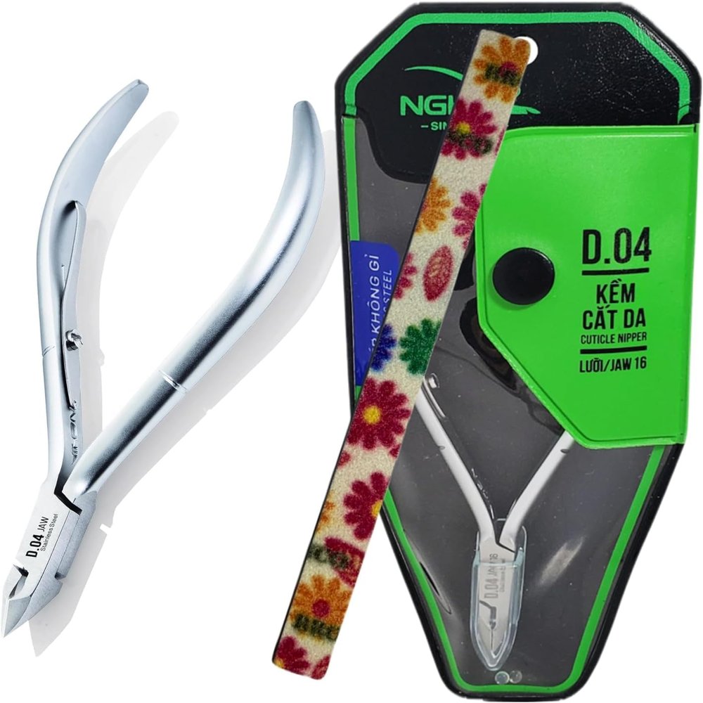 Nghia Professional Stainless Steel Cuticle Nipper C-05 (D-04) Jaw 16 Osimihome Cuticle Cutter Trimmer Manicure Tools with 1 Spring Perfect Nail Care Tool at Home/Spa/Saloon