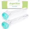 Angel Kiss Derma Roller REAL NEEDLES - 192 Microneedling Beginner Stainless Steel Needle & Advanced 5 Titanium Needle Combination Micro Needle Roller 0.3mm - w/Storage Case view 1