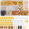133 PCS Hair Jewelry for Braids Locs Dreadlock Accessories Hair Decoration Hair Coils Rings Dreadlocks Hair Cuffs Shells Imitation Wood-Like Hair Tube Beads for Women Gorls view 1