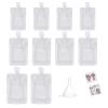 10PCS Travel Size Empty Squeeze Pouch with a Funnel,Refillable Transparent Lotions Packaging Bag Travel Toiletry Bags Pouch for Shampoo/Hand Liquid/Cream,Portable Cosmetic Containers (30ml/1oz) view 1