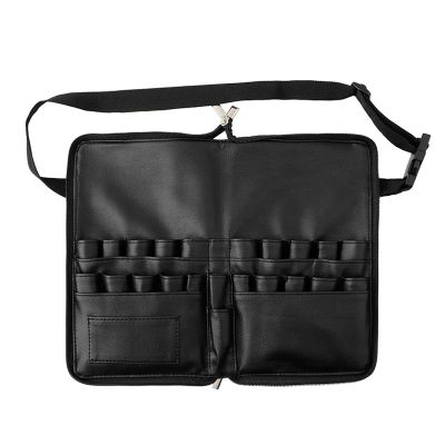 Professional Makeup Brushes Organizer Bag, 24 Pockets Professional Makeup Brush Bag, Organizer Foldable, With Artist Belt Strap, Portable Zipper, For Travel Home (Brush NOT Included)