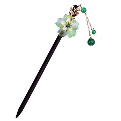 Beaupretty Chinese Style Hair Bun Holder Elegant Vintage Hairpin Decorative Beads for Updos Suitable for Hanfu and Daily Wear Lightweight Hair Styling Tool