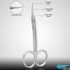 Nail Scissors Professional Cuticle Scissors Extra Strong Straight Curved Manicure Nail Art Scissors (CS-04) view 2