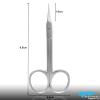 Nail Scissors Professional Cuticle Scissors Extra Strong Straight Curved Manicure Nail Art Scissors (CS-04) view 3