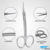 Nail Scissors Professional Cuticle Scissors Extra Strong Straight Curved Manicure Nail Art Scissors (CS-04) view 4