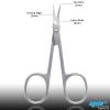 Nail Scissors Professional Cuticle Scissors Extra Strong Straight Curved Manicure Nail Art Scissors (CS-03) view 3
