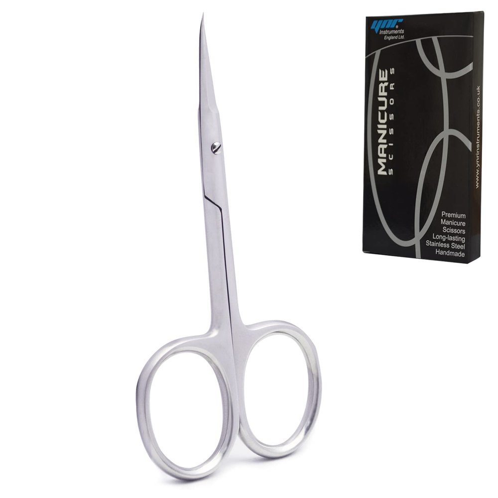 Nail Scissors Professional Cuticle Scissors Extra Strong Straight Curved Manicure Nail Art Scissors (CS-02)